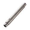 Linear shafts / material selectable / treatment selectable / stepped on both sides / internal thread / spanner flat 