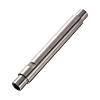 Linear shafts / material selectable / treatment selectable / stepped on both sides / internal thread / undercut / spanner flat 