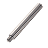 Linear shafts / material selectable / treatment selectable / stepped on one side / external thread / Wrench flat