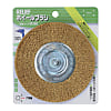 RELIEF Hexagonal Shaft Wheel Brush, Brass Wire