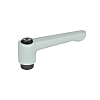 Flat adjustable hand levers, zinc die casting, bushing steel (GN 302)