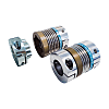 Bellow couplings / hub clamping, feather key DIN 6885, axial plug-in / bellows: stainless steel / body: aluminium / KB4P / KBK