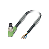 Sensor- / Aktor-Kabel SAC-3P, Stecker gewinkeltd M8