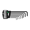 L-Key Set in Classic Holder, TORX®, Ball End, 9 Pieces, Black Oxidized
