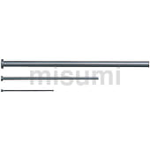 ストレートエジェクタピン -ハイス鋼SKH51/ツバ厚4mm/全長指定タイプ-