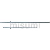 中ツバ付ストレートエジェクタピン -ハイス鋼SKH51/全長指定タイプ,軸径・全長指定タイプ-