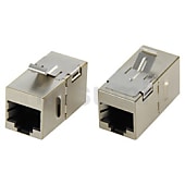 LANケーブル延長　シールド有　CAT6A/CAT6/CAT5e　パネルマウント（JJ中継アダプタ）
