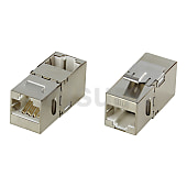 LANケーブル延長　シールド有　CAT6A/CAT6　パネルマウント　アングル（JJ中継アダプタ）