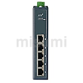 4×PoE+・1×RJ45ギガのハブ DC24～48V入力 -40～75℃対応