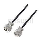 Dsubコネクタ付ケーブル EMI対策・薄型フードタイプ (第一電子工業製コネクタ使用)