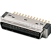 IEEE1284ハーフピッチコネクタ　EMI対策ハンダ式オスコネクタ