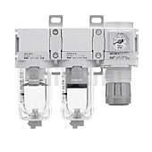 エアコンビネーション エアフィルタ+ミストセパレータ+レギュレータ AC20C-D〜AC40C-D