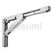 ステンレス 折りたたみ棚受 EBN-DA型 ダンパー内蔵