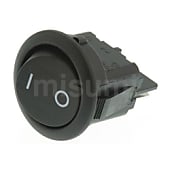 ZF ロッカースイッチ Electronics 黒（SPST,クイックコネクト）
