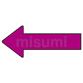 JIS配管識別方向表示ステッカー 矢印型