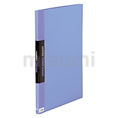 クリアーファイルカラーベース 青 20ポケット 外寸(縦×横)：432×329mm 背幅：16mm