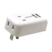 国内・海外兼用 2口電源コンセント／4口電源タップ Aタイプ 2USB