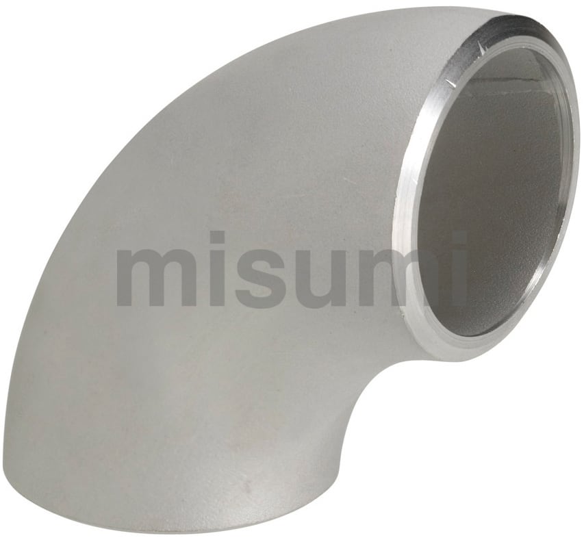突合せ溶接式管継手 鋼管製 90°エルボ 白管 ベンカン機工 MISUMI(ミスミ)
