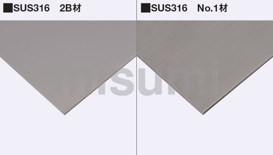 SUS303 No.1材・SUS316 2B/No.1材 シャーリング・のこ切断薄板(WEB掲載