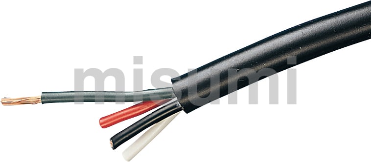 富士電線 ビニルキャブタイヤ丸形コード 8心 2.0mm2 100m巻き 灰色 VCTF2.0SQ×8C×100m - 1