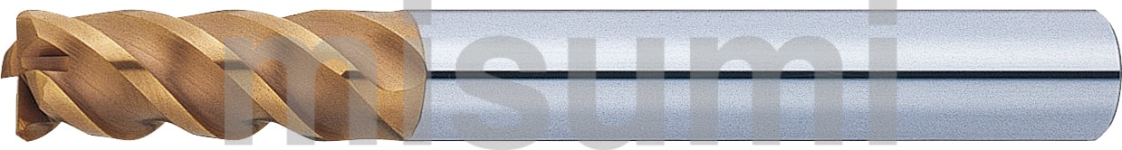 TSCシリーズ超硬ラジアスエンドミル 4枚刃/45゜ネジレ/ショートタイプ