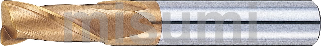 TSCシリーズ超硬ラジアスエンドミル 2枚刃/ショートタイプ