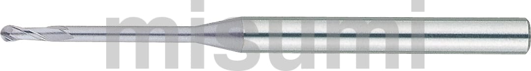 ＣｒＮコート超硬ロングネックボールエンドミル 銅電極加工用/2枚刃/スタブ/ロングネックタイプ