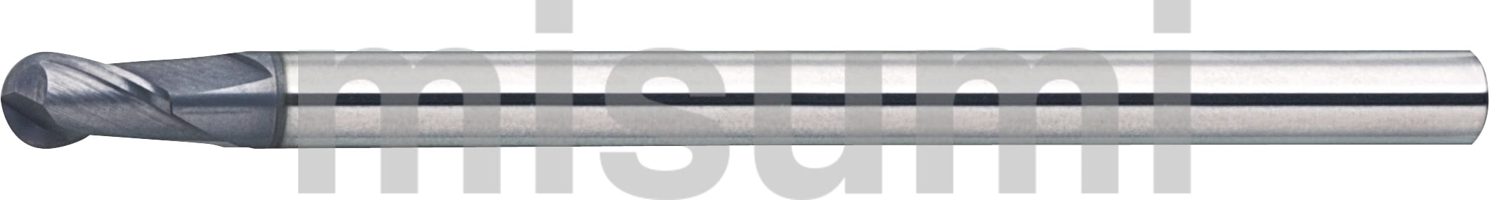MRCシリーズ超硬ボールエンドミル 調質鋼加工用/2枚刃/ショートタイプ