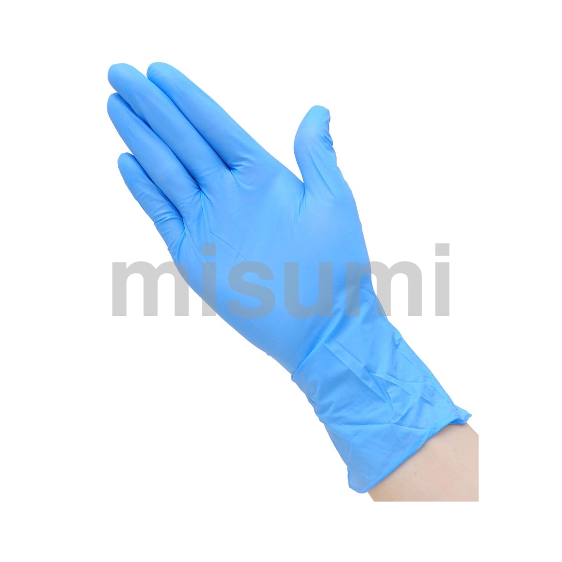 極薄ニトリルゴム手袋 ブルー