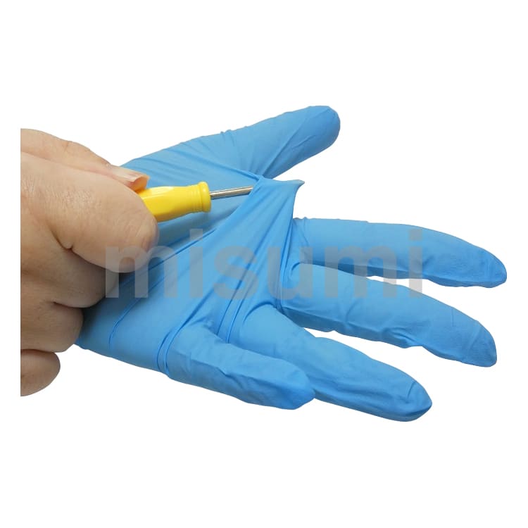 GNGLV-NP-S 極薄ニトリルゴム手袋 ブルー （粉なし） ミスミ MISUMI(ミスミ)