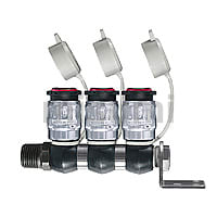 ロータリー式フルブローラインカプラ 亜鉛合金 ソケット FBH-RE型 3分岐配管用