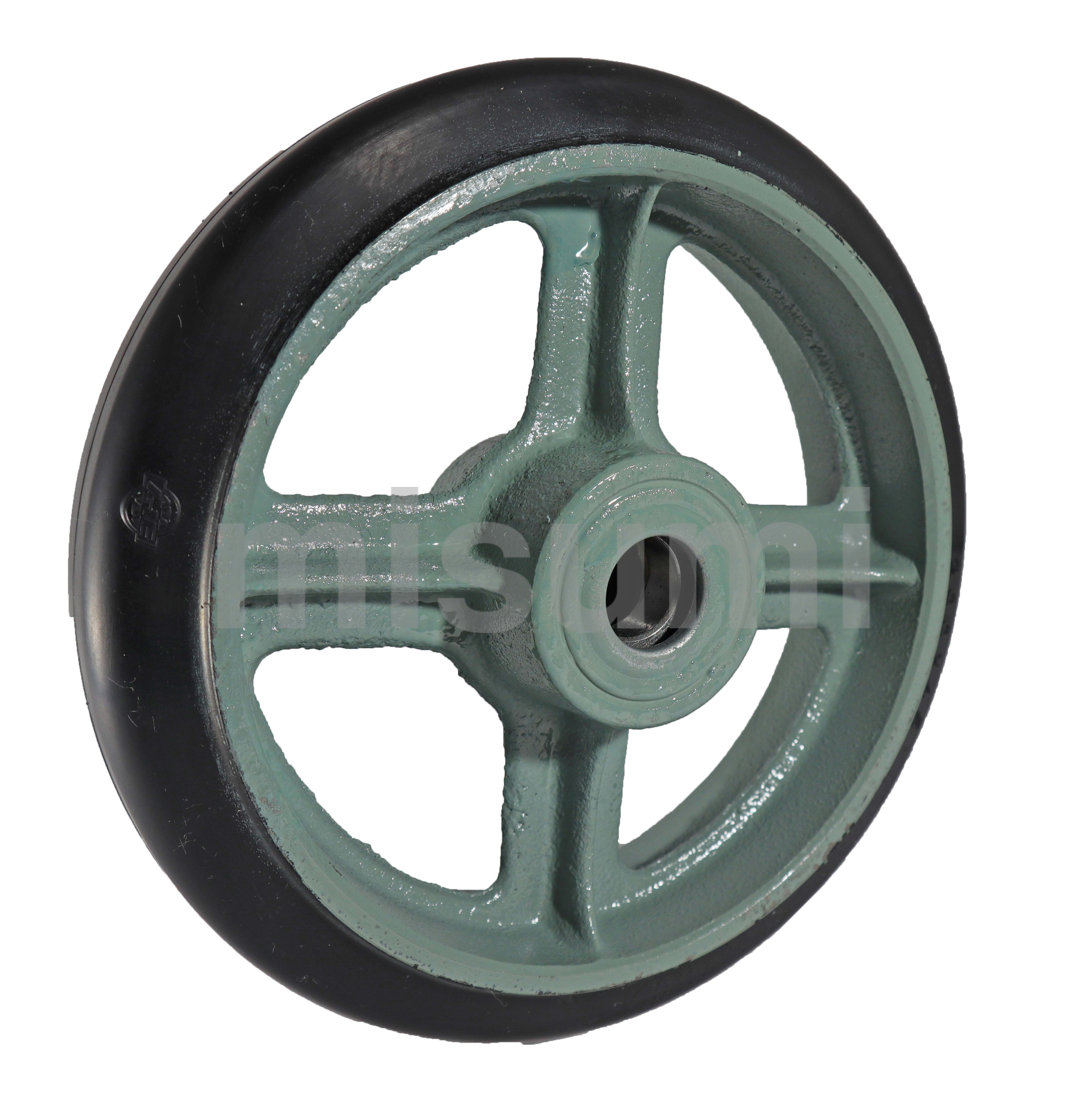 中荷重用ゴム車輪（SB型） ベアリング入り（耐油性、耐熱性もあります。） ヨドノ MISUMI(ミスミ)
