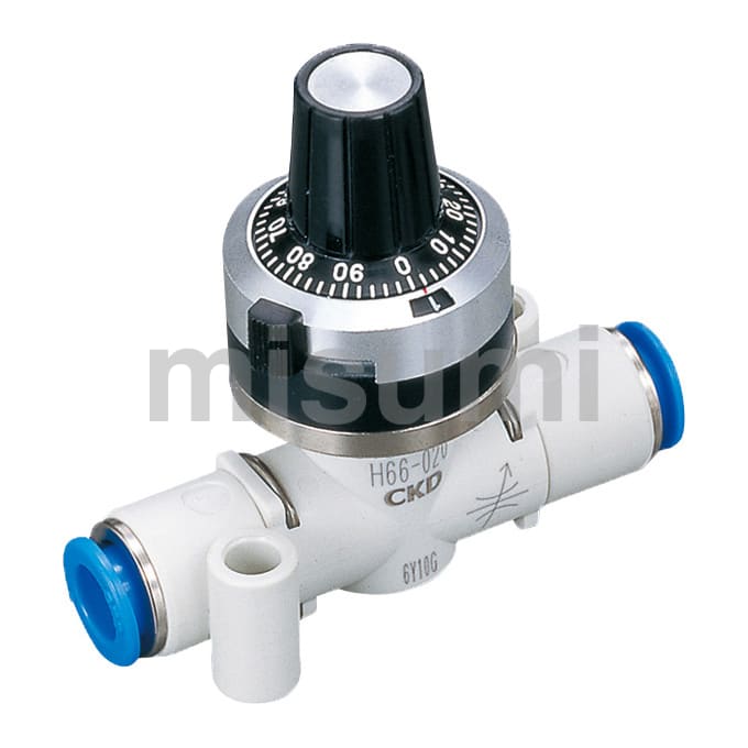 DVL-S-10-H1010-400-FP1 | 食品製造工程向け ダイヤル付ニードルバルブ