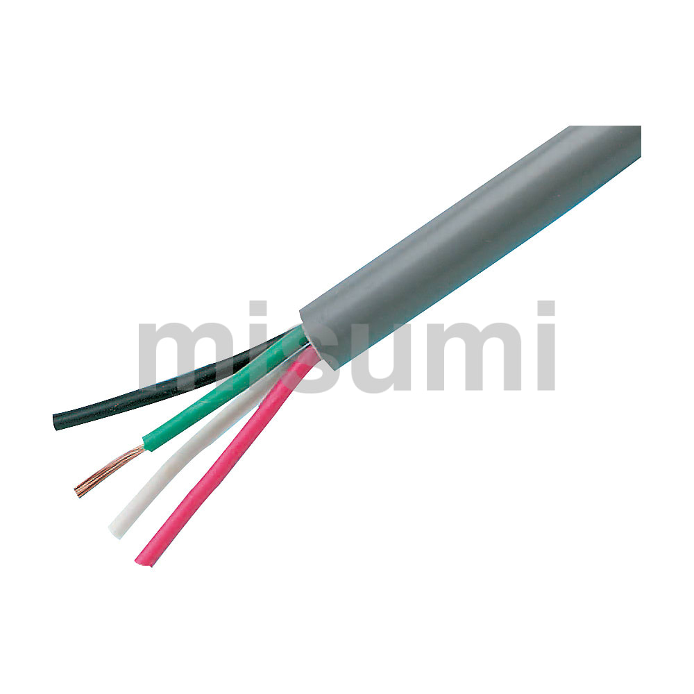 ビニルキャブタイヤ丸形コード（PVC） VCTF 富士電線工業（ケーブル） MISUMI(ミスミ)