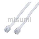 10個セット サンワサプライ エコロジー電話ケーブル TEL-E4-3N2 TEL-E4