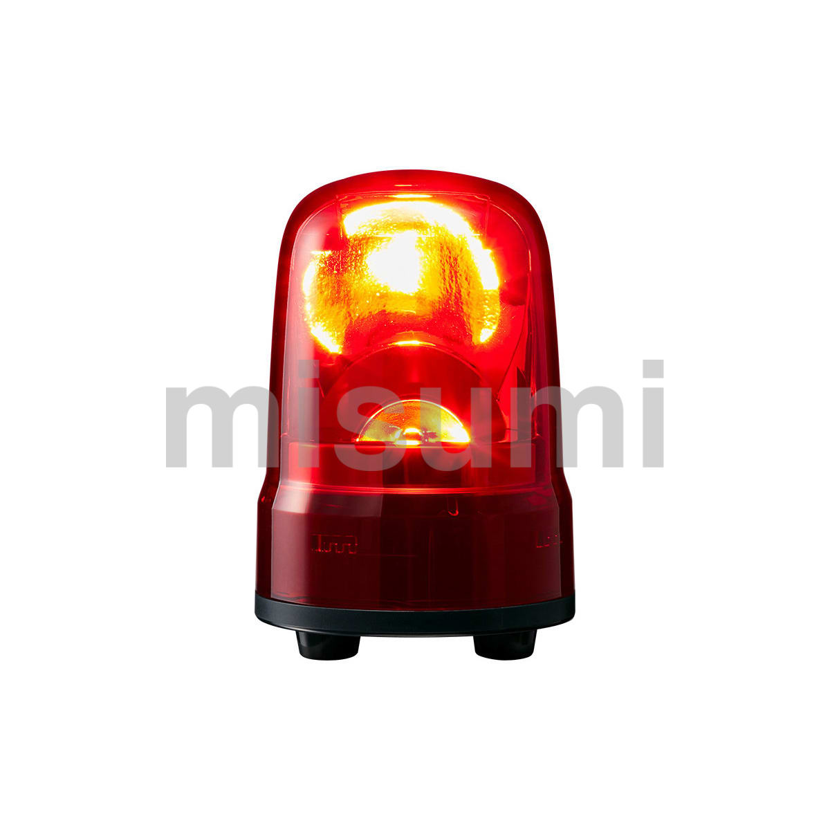 パトライト 強耐振大型LED回転灯 RLR-M2-R 赤 （AC100〜240V） 取付