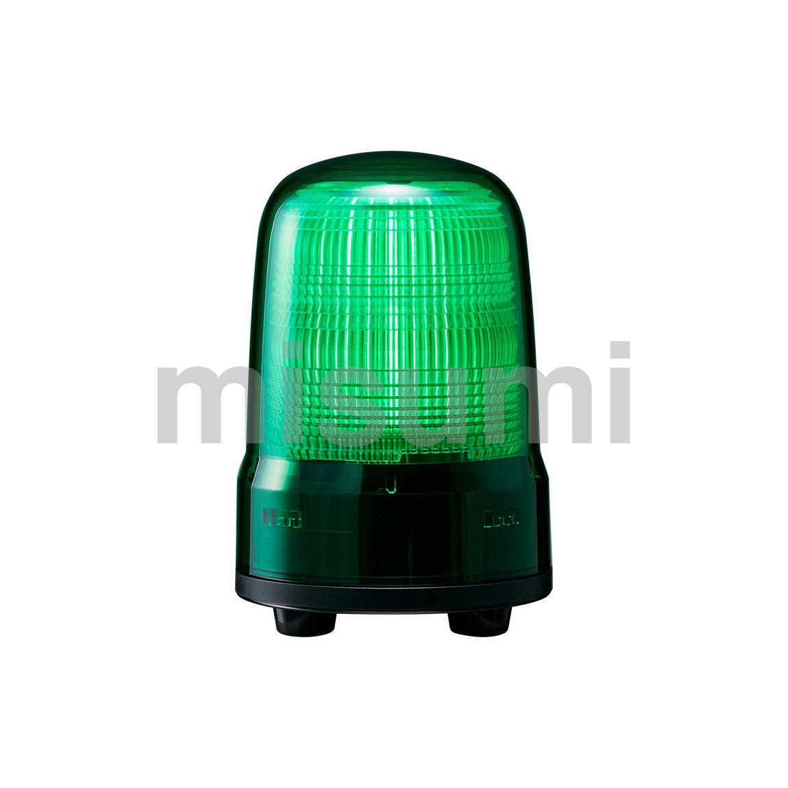 パトライト LED表示灯 SLシリーズ φ150mm AC100~240V 3点ボルト足取付 キャブタイヤケーブル 緑 SL15-M2JN-G - 1