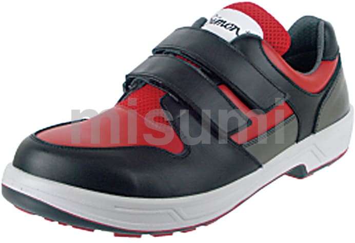 快適・軽量3層底安全靴 8518赤黒 シモン MISUMI(ミスミ)