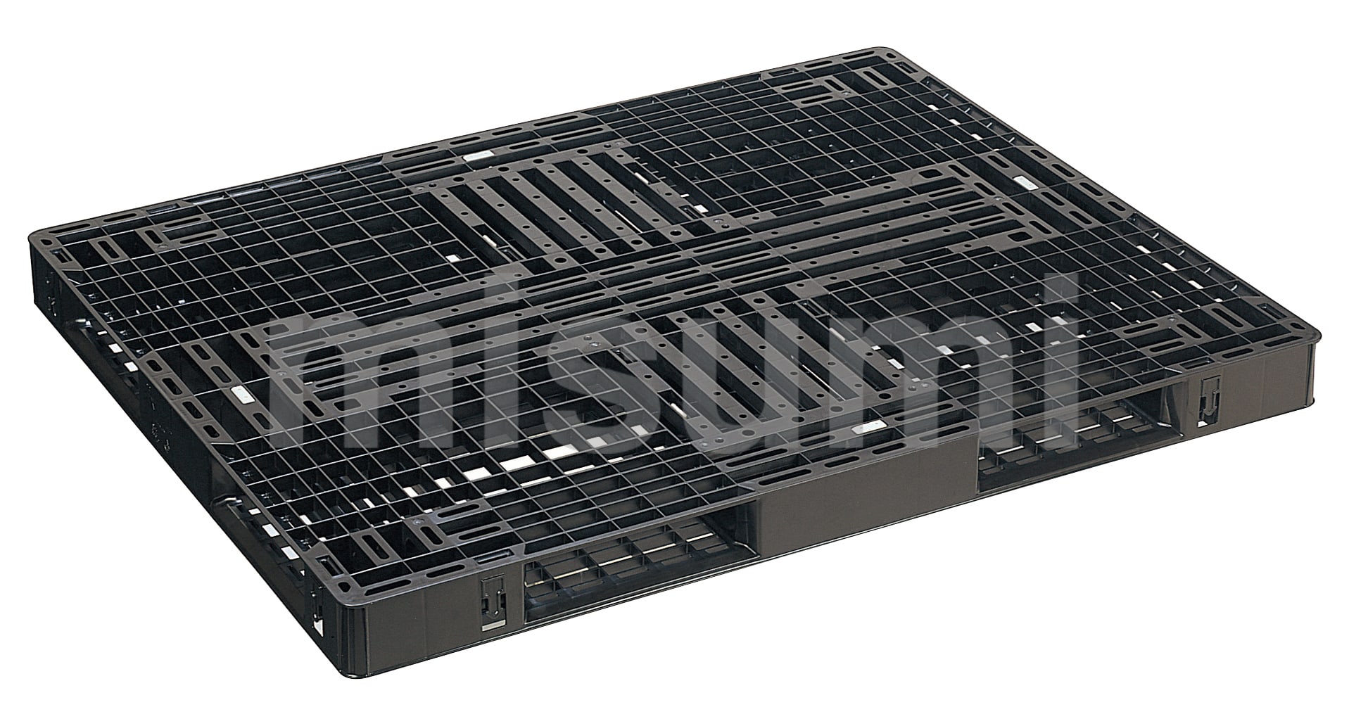 NPC 輸出梱包用プラスチックパレットEXAー114114 片面四方差し 黒 ( EXA-114114F-BK ) 日本プラパレット(株)