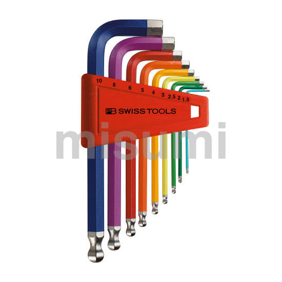 212H-10RB | ＰＢスイスツールズ L形 ボール付六角棒レンチセット