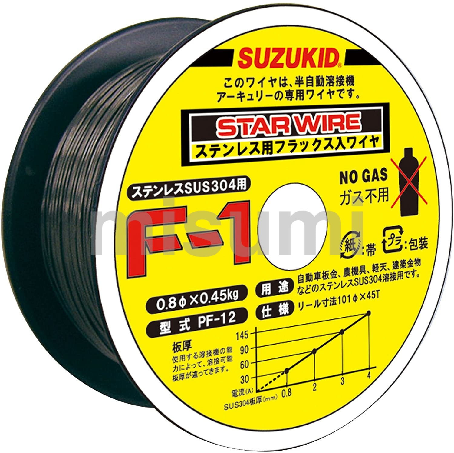 スターワイヤ F-1 ノンガスワイヤステンレス用 0.8Φ×0.45kg