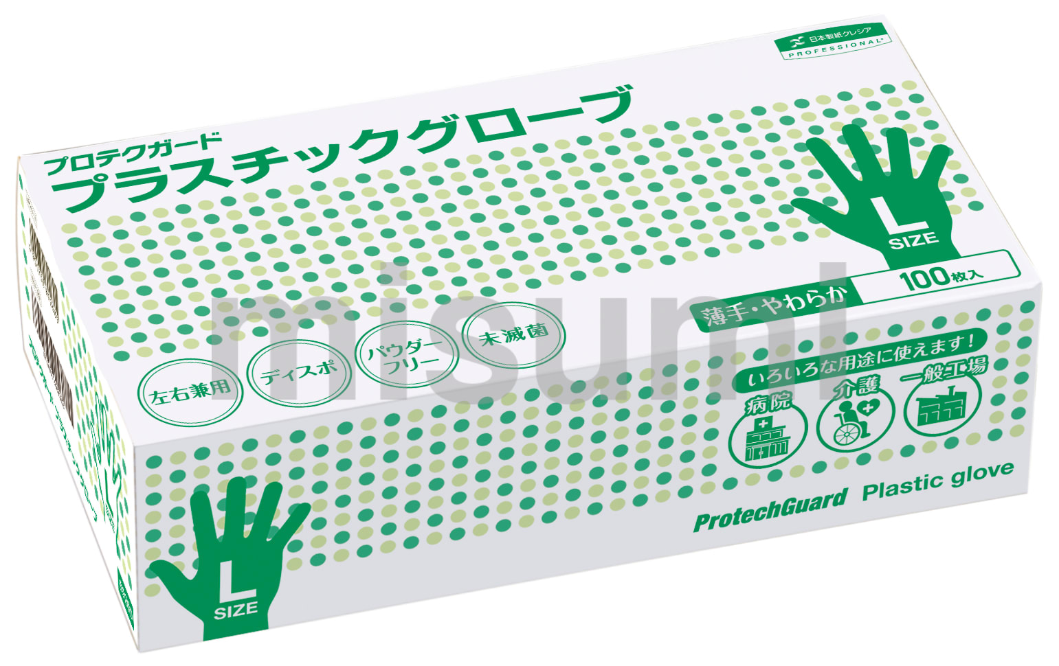 プロテクガード プラスチックグローブ 日本製紙クレシア MISUMI(ミスミ)
