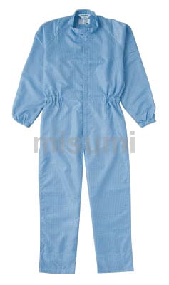 TCOG-W-L | クリーンルーム用つなぎ服(制電糸グリッド仕様) フードなし