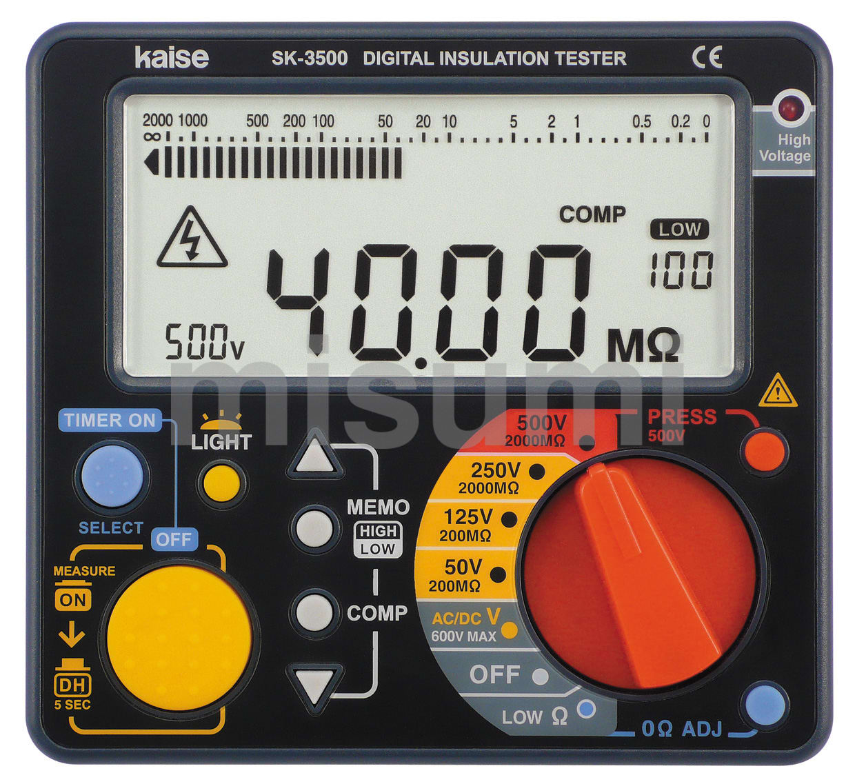 デジタル高圧絶縁抵抗計 KEW 3125A/3128 共立電気計器 MISUMI(ミスミ)
