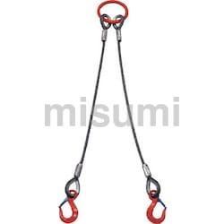 玉掛けワイヤロープスリング Wスリング （4本吊りタイプ・フック付き