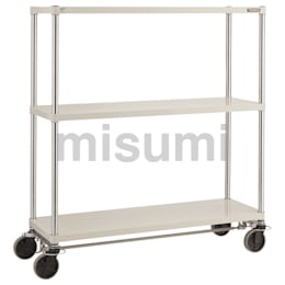 TRUSCO フェニックスラック 1800X600 U車輪4輪S付 W色 | トラスコ中山
