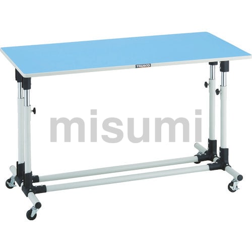 上下調節機能付作業台（キャスター付）均等荷重100kg | トラスコ中山