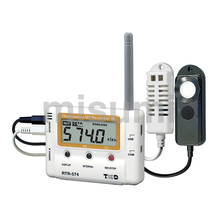 照度／紫外線／温度／湿度ワイヤレスデータロガー TD MISUMI(ミスミ)