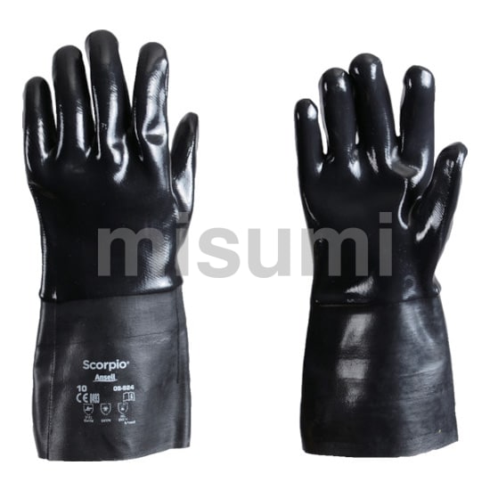 24H限定 アンセル 耐薬品手袋 ケミテック XLサイズ 38-612-10 1双 ds