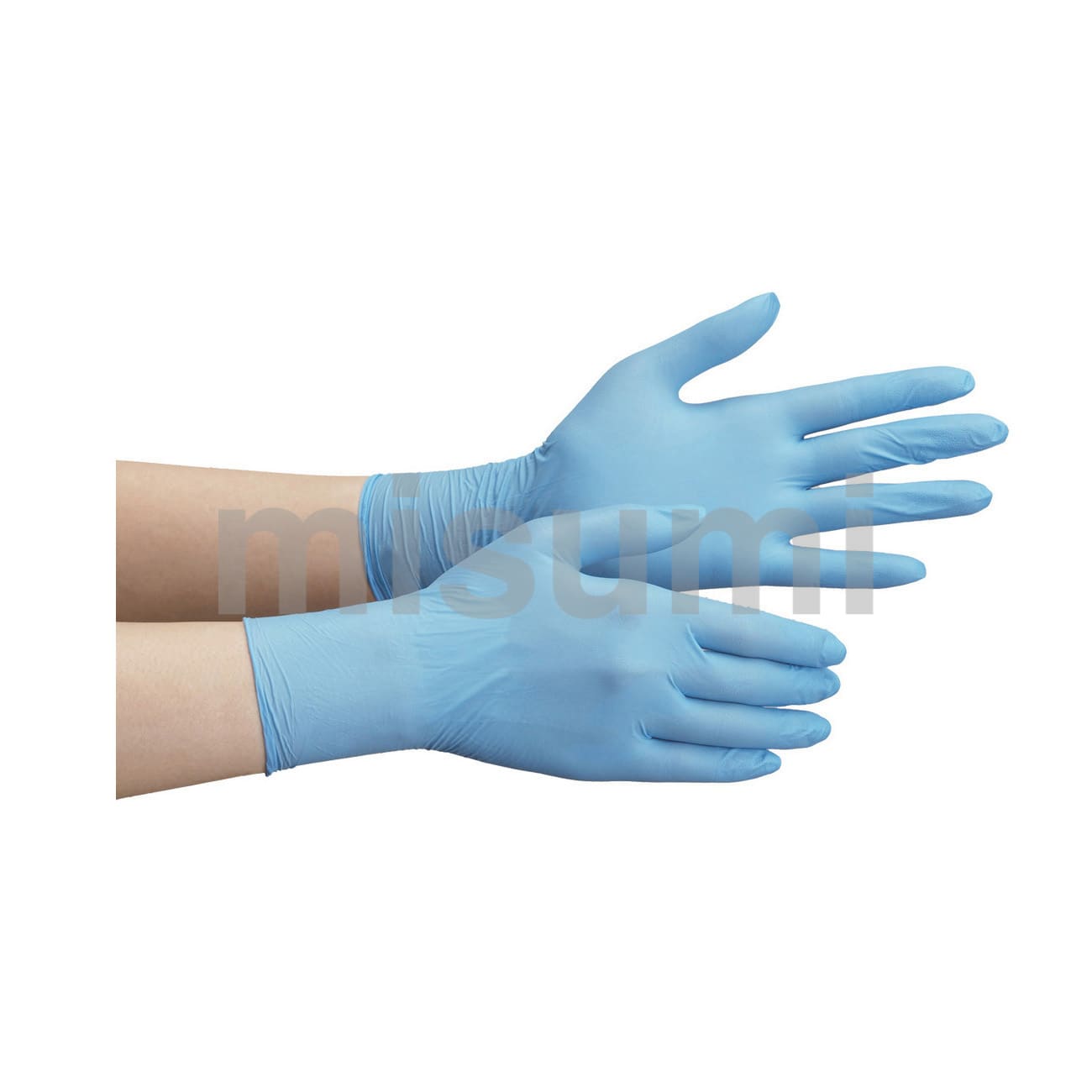 ニトリル手袋 ベルテ 710N （薄手） 粉なし ブルー （100枚入） ミドリ安全 MISUMI(ミスミ)